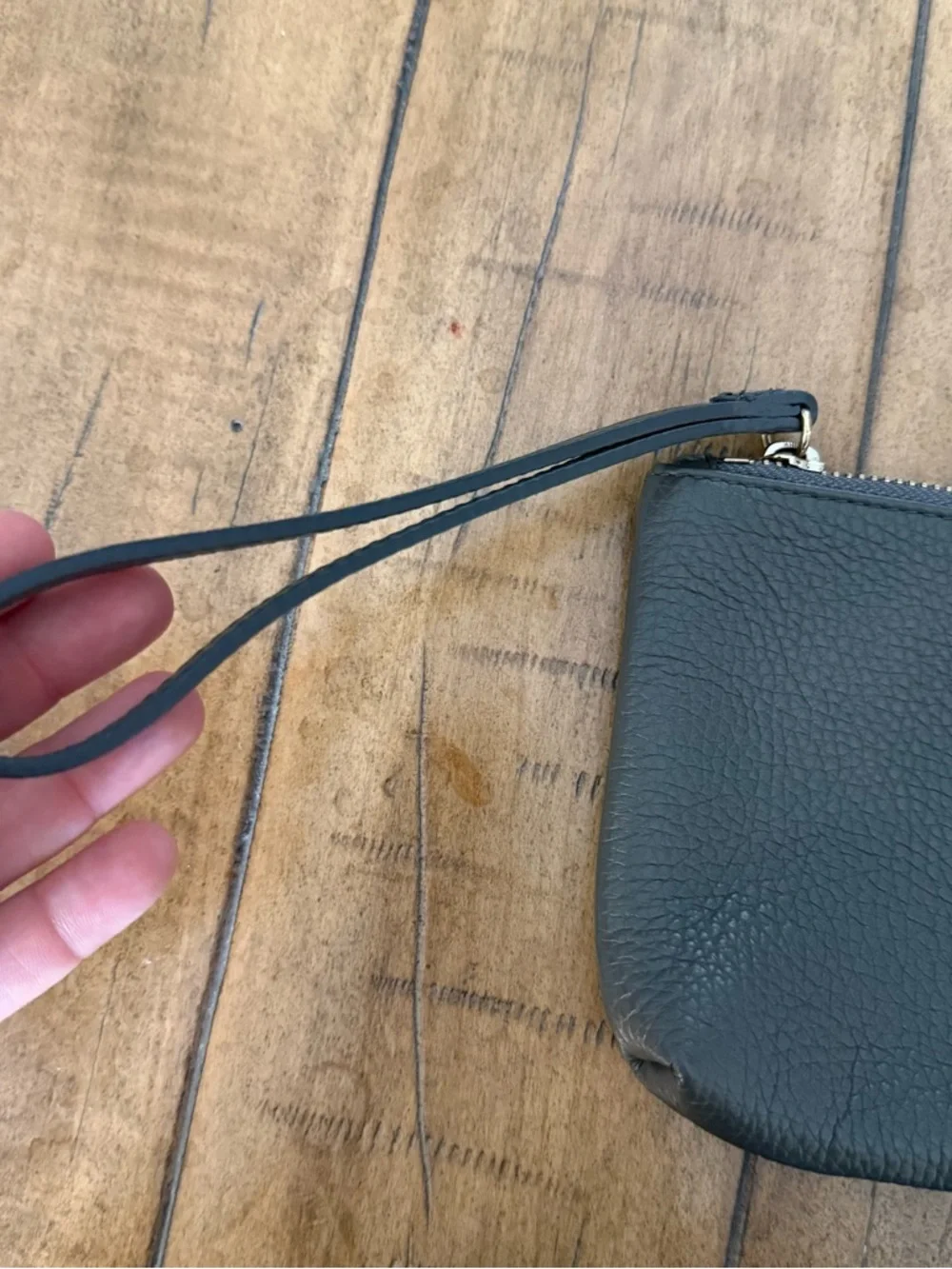 Versace Collection Medusa Grey Leather Wristlet